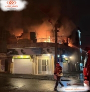 آتش سوزی ساختمان مسکونی در خیابان کریمخان